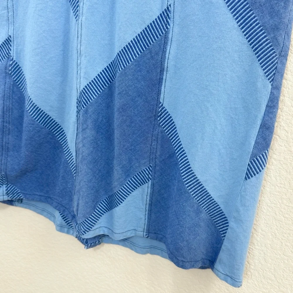 3/$20 Eddie Bauer Patchwork Denim-Tone A-Line Skirt XL